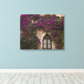 Frankrijk, Provence, Eze. Helder roze Canvas Afdruk (Insitu (Houten vloer))