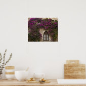 Frankrijk, Provence, Eze. Helder roze Poster (Keuken)