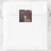Frankrijk, Provence, Eze. Helder roze Vierkante Sticker (Tas)
