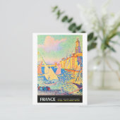 Frankrijk, Provence, Franse riviera, haven van St. Briefkaart (Staand voorkant)
