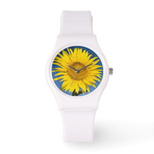 Frankrijk, Provence, Valensole. Zonnebloemen staan Horloge