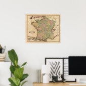 Frankrijk, provincies poster (Thuiskantoor)