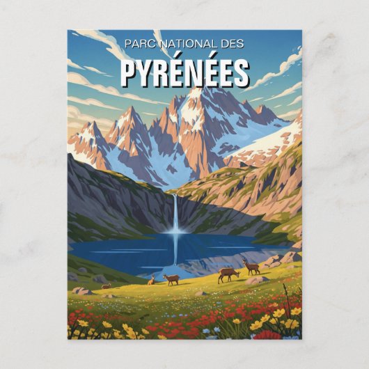 Frankrijk Pyreneeën Nationaal Park Reizen Briefkaart (Voorkant)