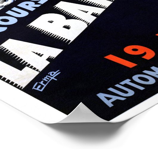 Frankrijk Racing Poster teruggezet (Hoek)