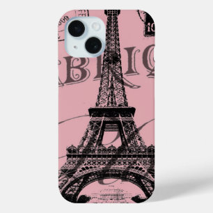 frankrijk reischic roze  parijs eiffeltoren iPhone 15 case