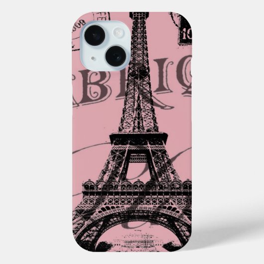 frankrijk reischic roze  parijs eiffeltoren Case-Mate iPhone case (Achterkant)