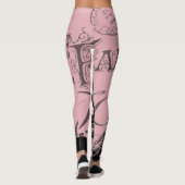 frankrijk reischic roze parijs eiffeltoren leggings (Achterkant)