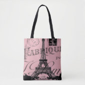 frankrijk reischic roze  parijs eiffeltoren tote bag (Voorkant)