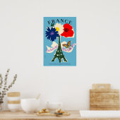 Frankrijk, reisposter poster (Keuken)