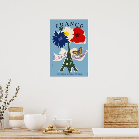 Frankrijk, reisposter poster (Keuken)