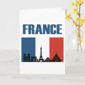 Frankrijk Reizen - Paris Stad Silhouette Franse Vl Kaart (Gele Bloem)