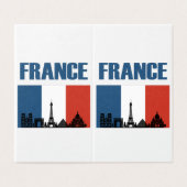 Frankrijk Reizen - Stadsprofiel van Parijs Franse  Kaart (Buitenkant ongevouwen)