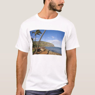 Frankrijk, Reunion Island, St-Denis, uitzicht op L T-shirt