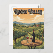 Frankrijk Rhone Valley Reizen Briefkaart (Voorkant / Achterkant)