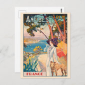 Frankrijk Riviera Antibes Cote d'Azur Briefkaart (Voorkant / Achterkant)