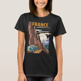 Frankrijk Road Trip Retro Reis T-Shirt