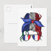 Frankrijk rommelig broodje met Franse vlag Briefkaart (Voorkant / Achterkant)