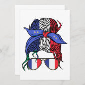 Frankrijk rommelig broodje met Franse vlag Kaart (Voorkant / Achterkant)