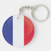 Frankrijk  Rond Icon Vlag Sleutelhanger (Achterkant)