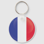 Frankrijk  Rond Icon Vlag Sleutelhanger (Achterkant)