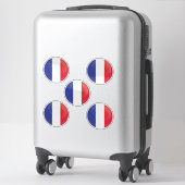 Frankrijk  Rond Icon Vlag Sticker (Koffer)