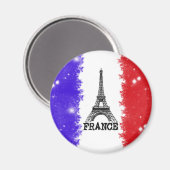Frankrijk ronde magneet (Voorkant / Achterkant)