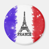 Frankrijk ronde magneet (Voorkant)