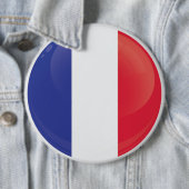 Frankrijk Ronde pictogram vlag Button 6,0 Cm (In situ)