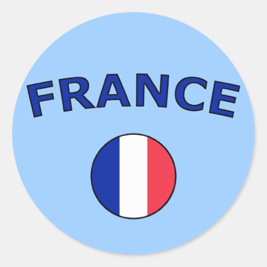 Frankrijk Ronde Sticker (Voorkant)