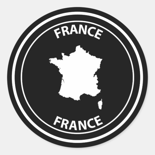 Frankrijk Ronde Sticker (Voorkant)