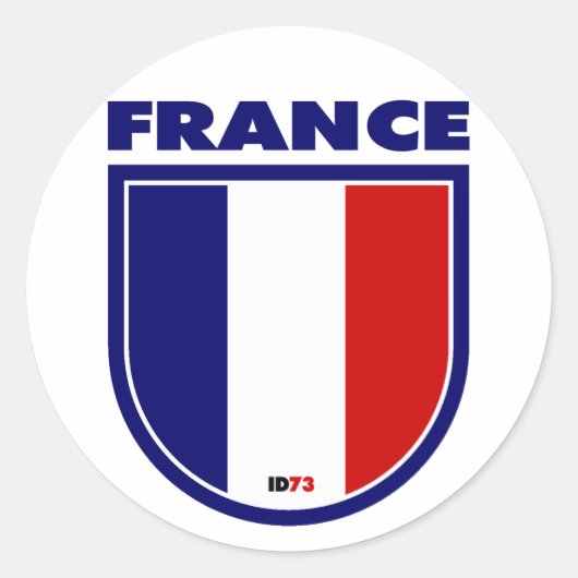 Frankrijk Ronde Sticker (Voorkant)