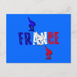 Frankrijk schaatsers ijsbaan geschenken briefkaart