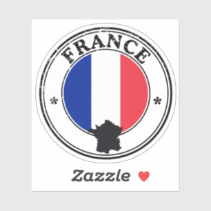 Frankrijk Seal Sticker Ronde Vlag voor Laptop Boek