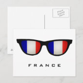 Frankrijk Shades aangepaste tekst & kleur briefkaa Briefkaart (Voorkant / Achterkant)