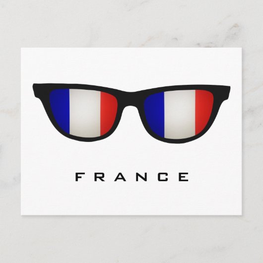 Frankrijk Shades aangepaste tekst & kleur briefkaa Briefkaart (Voorkant)