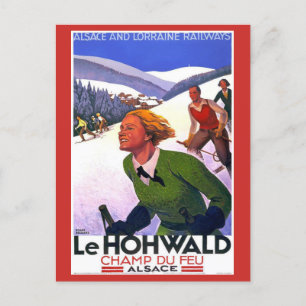  Frankrijk Ski Alsace Lorraine Railway Travel Briefkaart