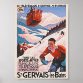Frankrijk  Ski Poster (Voorkant)