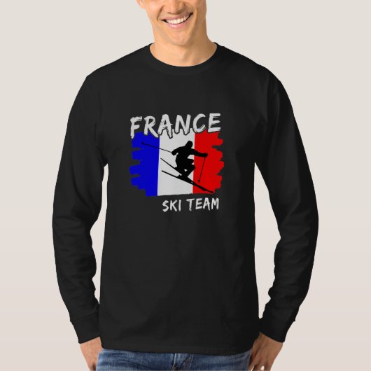 Frankrijk Ski T-shirt (Voorkant)
