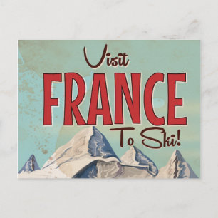 Frankrijk Skien Vintage reisposter Briefkaart