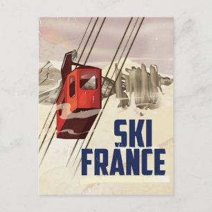 Frankrijk Skien vintage reisposter. Briefkaart