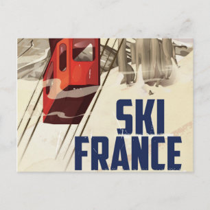 Frankrijk Skien vintage reisposter. Briefkaart