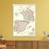 Frankrijk, Spanje en Portugal Canvas Afdruk (Insitu (Woonkamer))