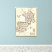 Frankrijk, Spanje en Portugal Canvas Afdruk (Insitu (Houten vloer))