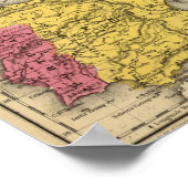 Frankrijk, Spanje, Portugal, Italië Poster (Hoek)