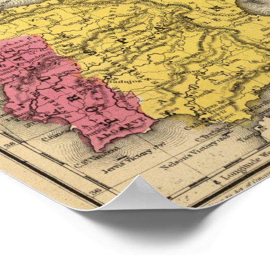 Frankrijk, Spanje, Portugal, Italië Poster (Hoek)