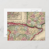 Frankrijk, Spanje, Portugal Kaart van Mitchell (Voorkant / Achterkant)