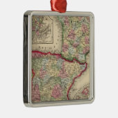 Frankrijk, Spanje, Portugal Kaart van Mitchell Metalen Ornament (Rechts)