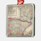 Frankrijk, Spanje, Portugal Kaart van Mitchell Metalen Ornament (Links)