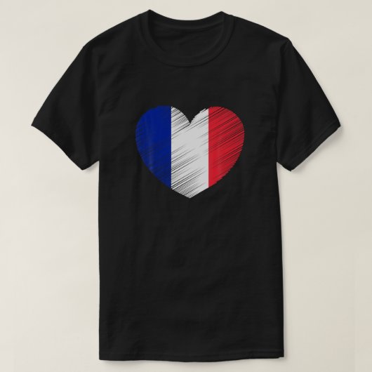 Frankrijk steun franse vlaggepride T T-shirt (Design voorkant)
