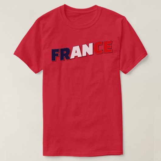 Frankrijk  stijl retro souvenir 2 t-shirt (Design voorkant)